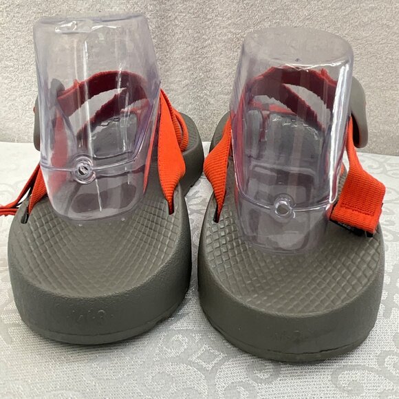 Chaco Sandals For Women Gray With Orange Straps Size 8 #JCH107834 - Picture 4 of 8
